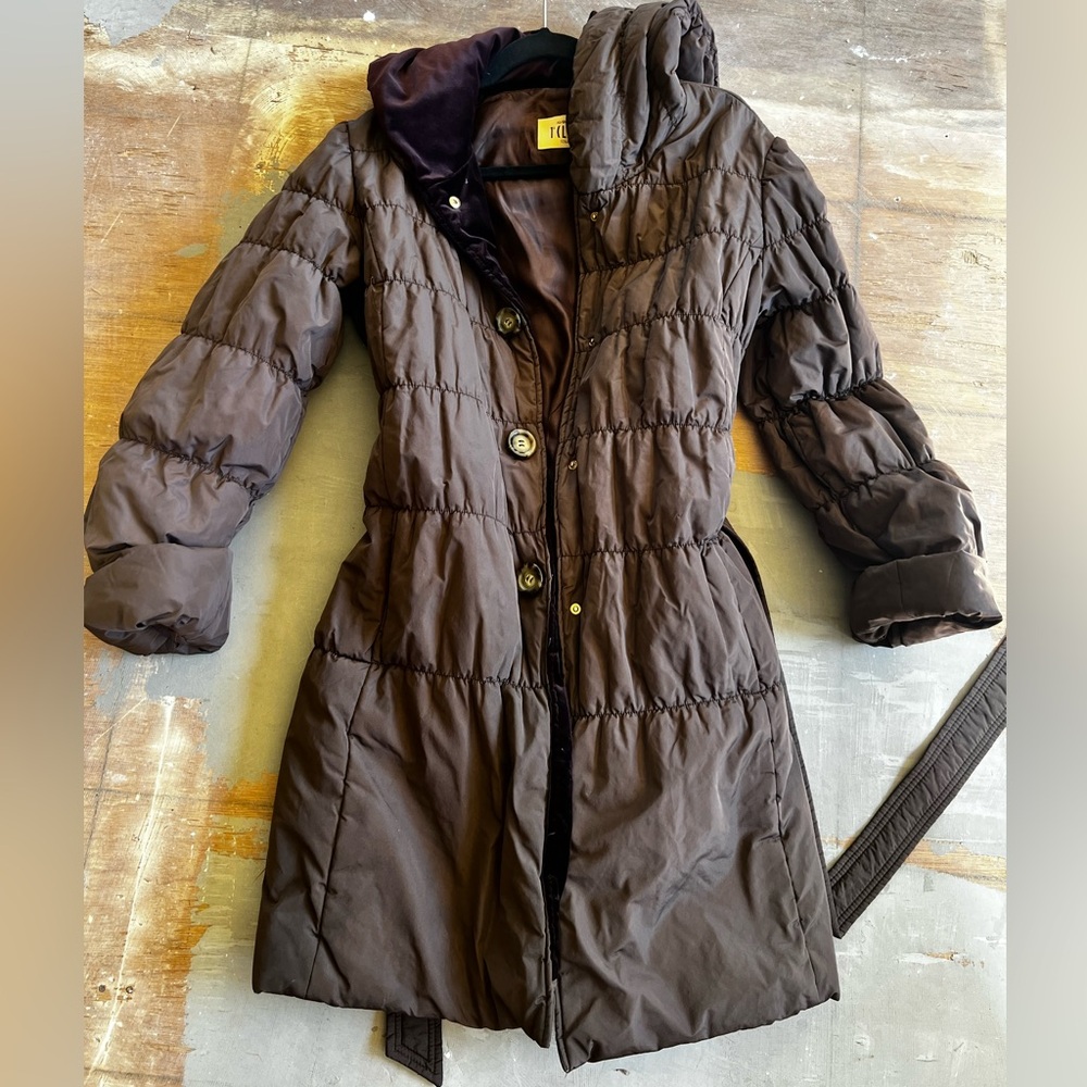 Alveiro Martini 1A Classe Vintage Women's Brown Puffer Coat - Size 10